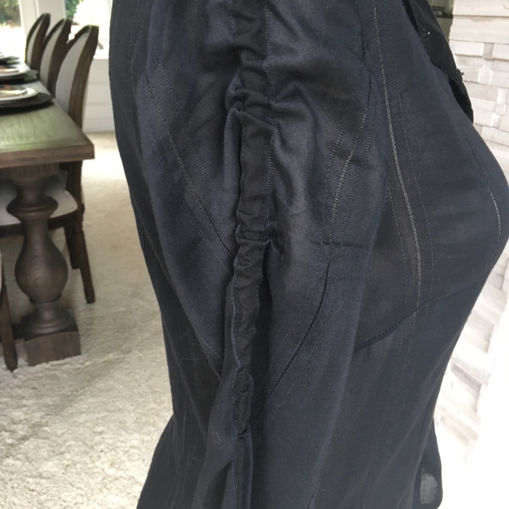 Elie Tahari black blouse - Picture 3 of 5